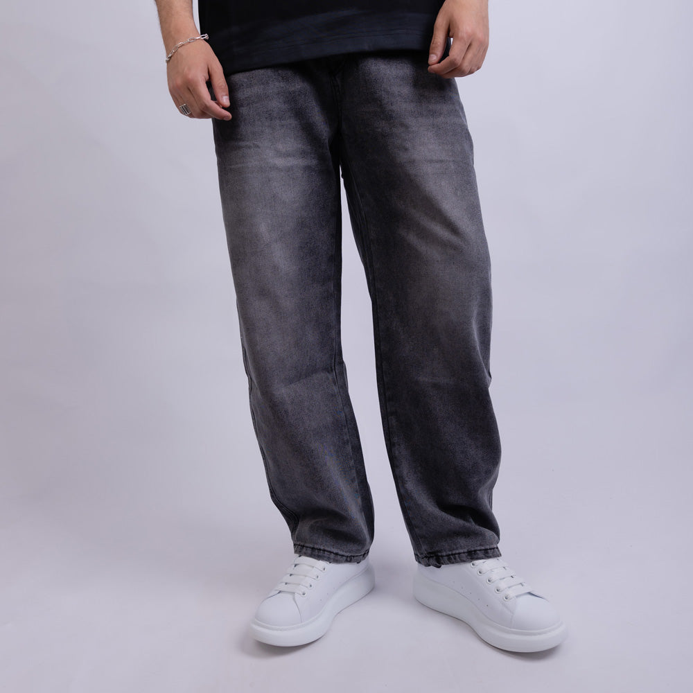 Wide Leg Relaxed Fit Denim Jeans - V