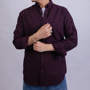 Slim Fit Gabardine Long Sleeve Shirt for Men