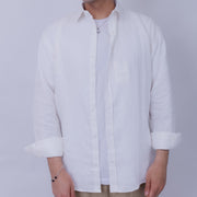Regular Fit Linen Long Sleeve Shirt for Men