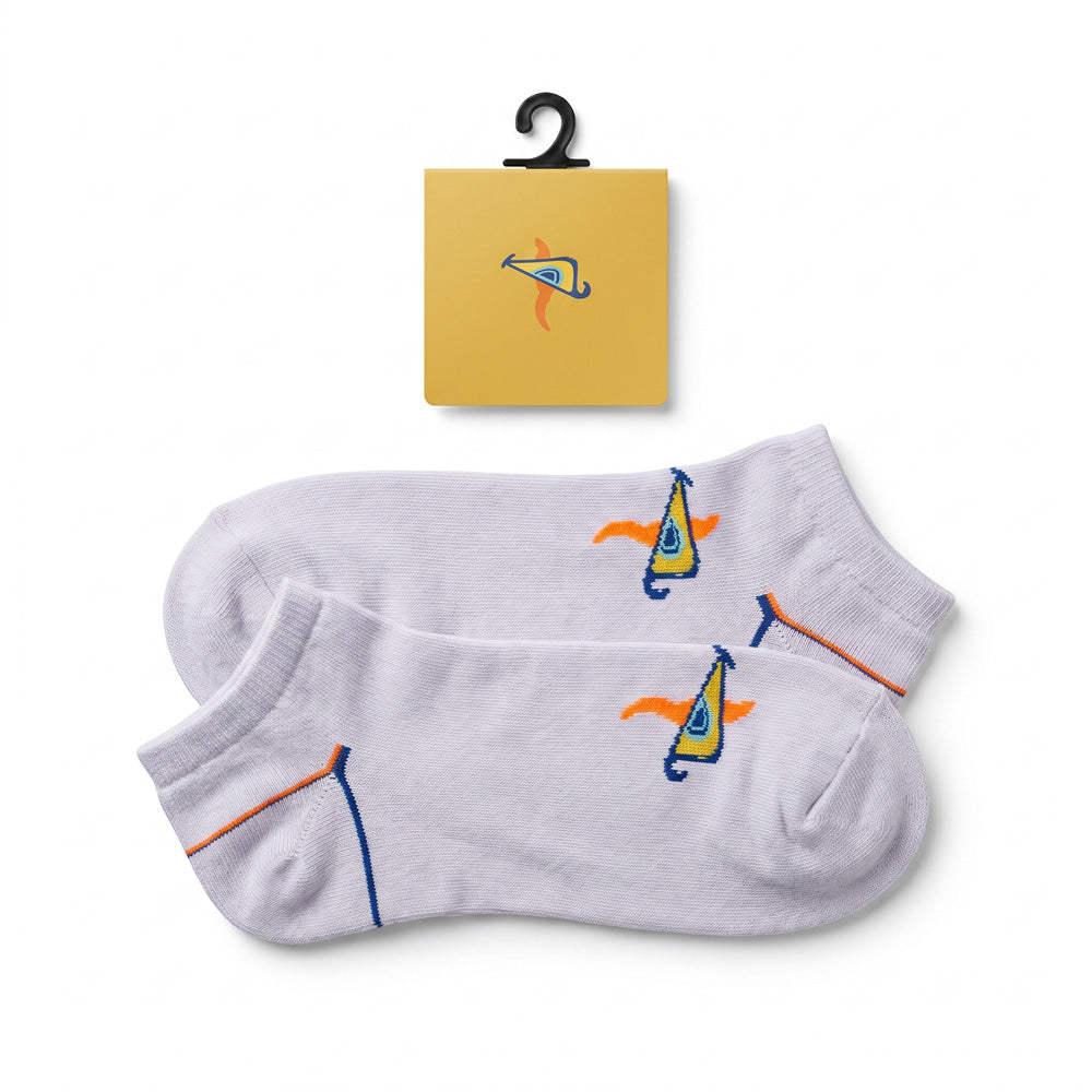 Man Socks Cotton Sailboat Embroidered - FENDI26/S2