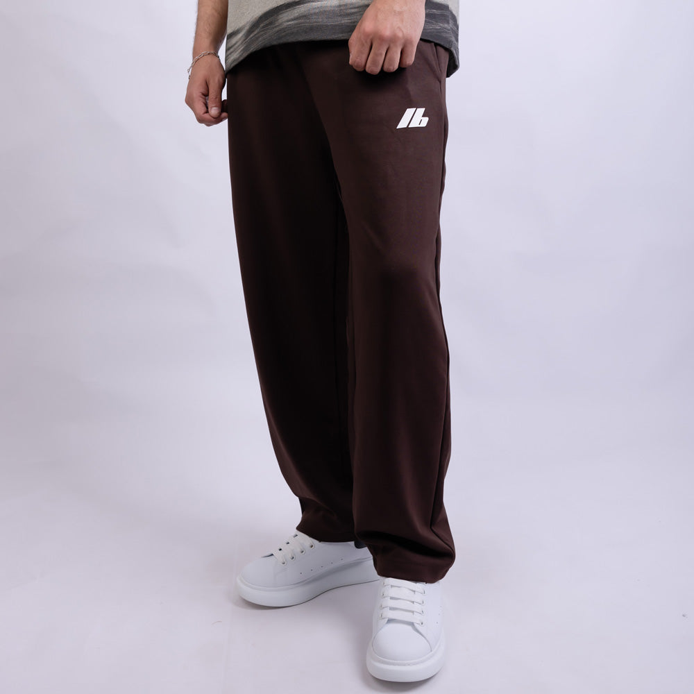 Wide Leg Relaxed Fleece Sweatpants - BLACKEYE