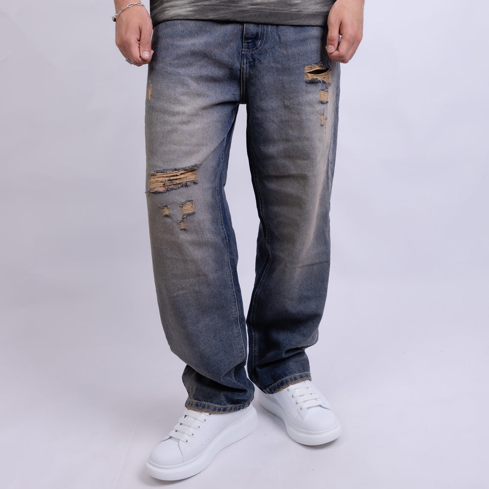 Wide Leg Denim Jeans - MIU