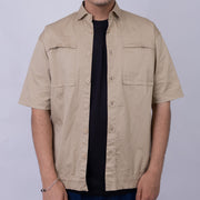 Oversized Cotton Short Sleeve Shirt for Men