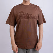 Relaxed Fit Men's Cotton Chest Embroidery Round Neck T-Shirt
