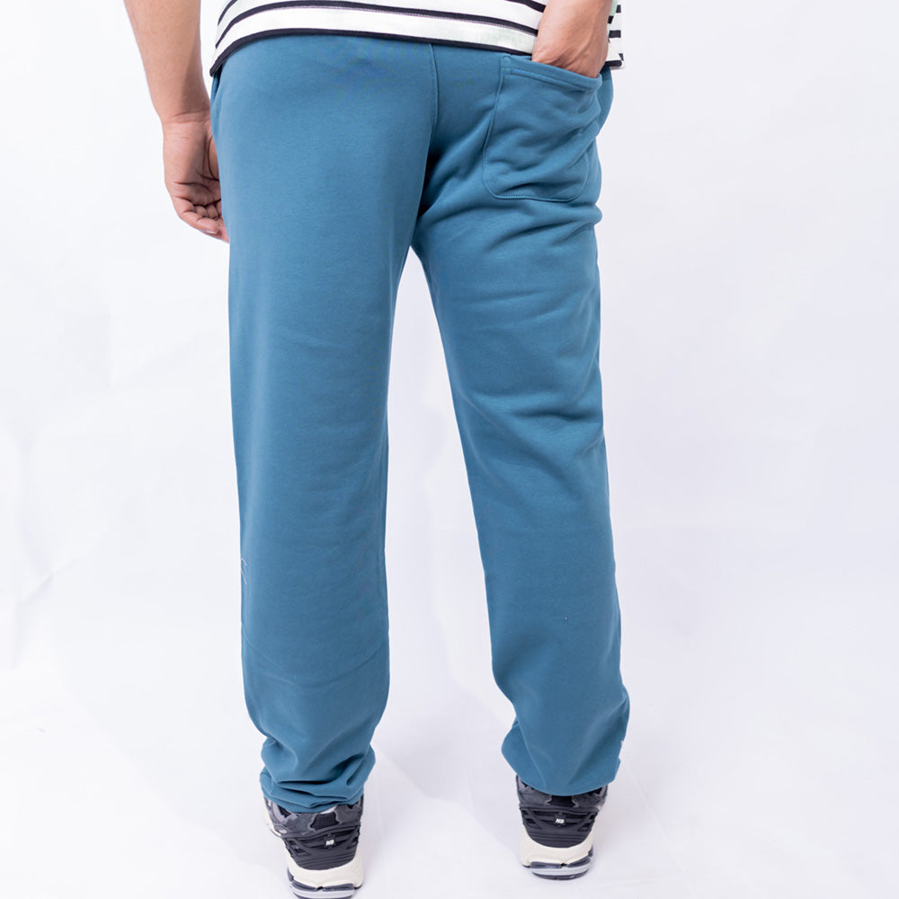 Sweatpants Wide Leg Relaxed Fit Embossed Logo for Men