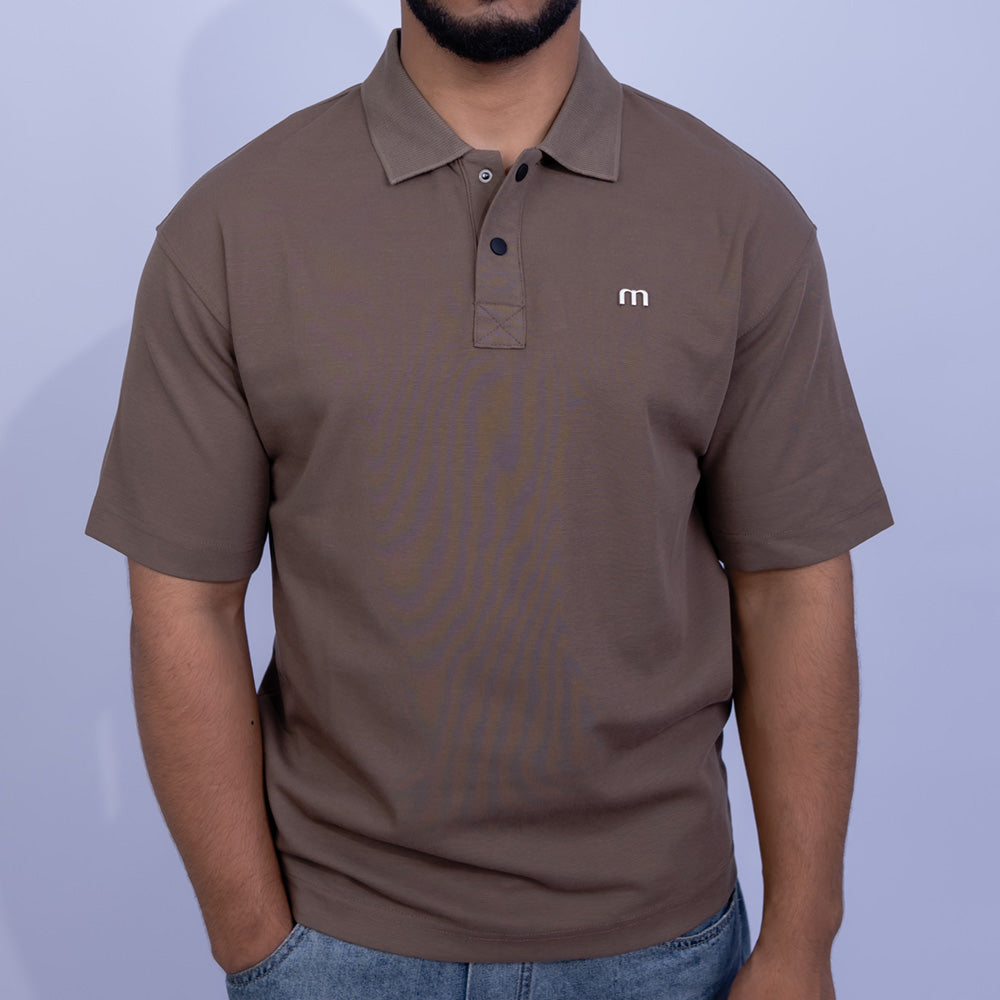 Cotton Piqué Plain Polo Shirt