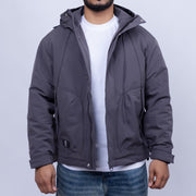 Relaxed Fit Waterproof Hooded Padded Jacket for Men