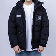 Relaxed Fit Multi-Pocket Waterproof Jacket for Men