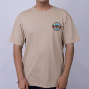 Giovane Loose Fit Men's Cotton Embroidered Badge Round Neck T-Shirt