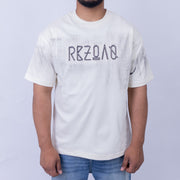 Giovane Oversized Men's Lightweight Cotton Chest Graphic Print Crew Neck T-Shirt