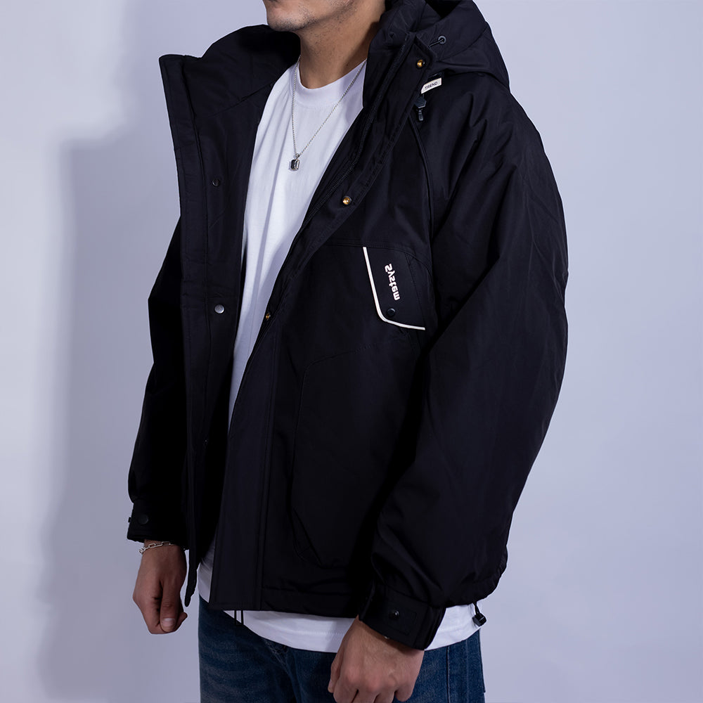 Relaxed Fit Waterproof Jacket for Men | Heavy Padded Multi-Pocket