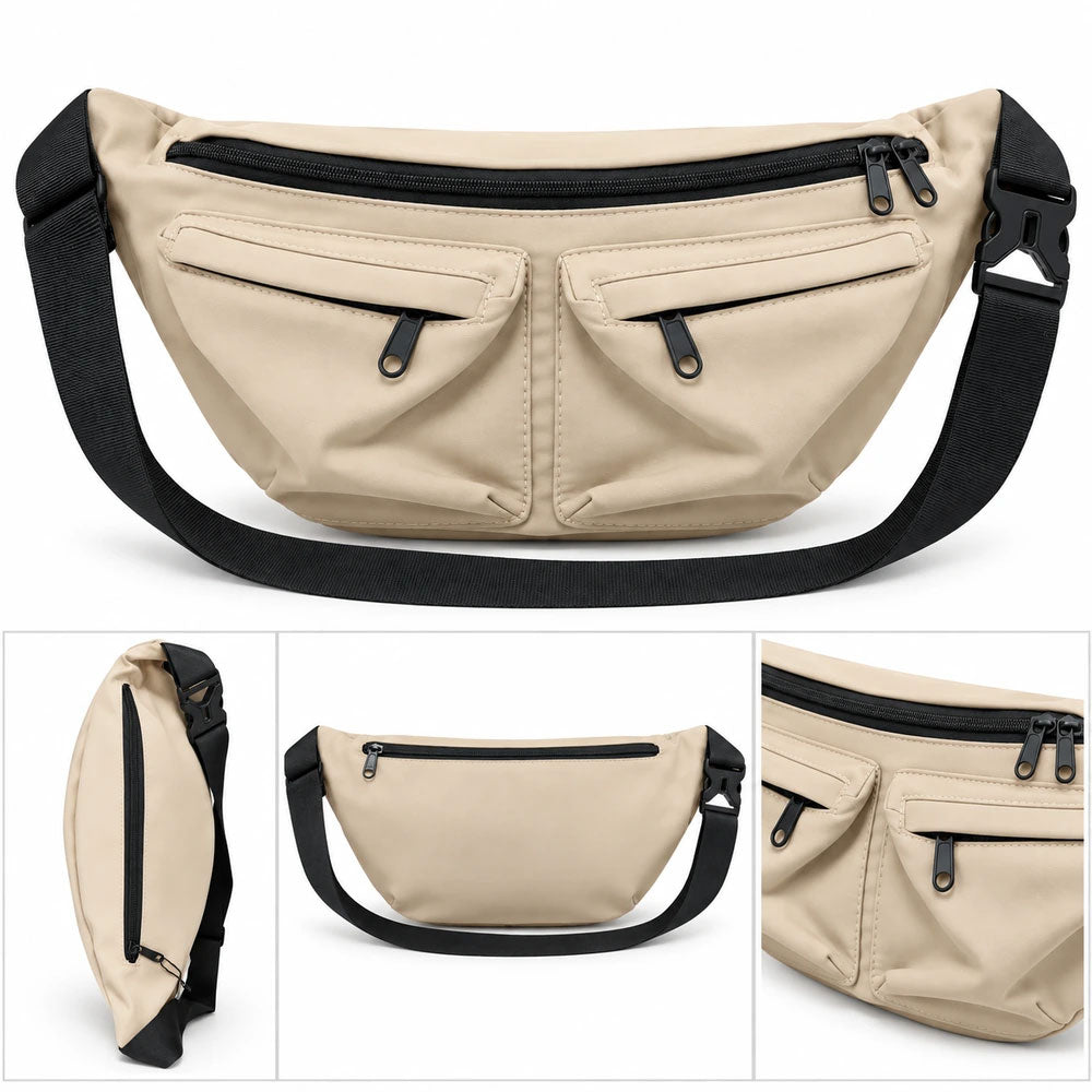 Multi-Pocket Shoulder Bag for Men