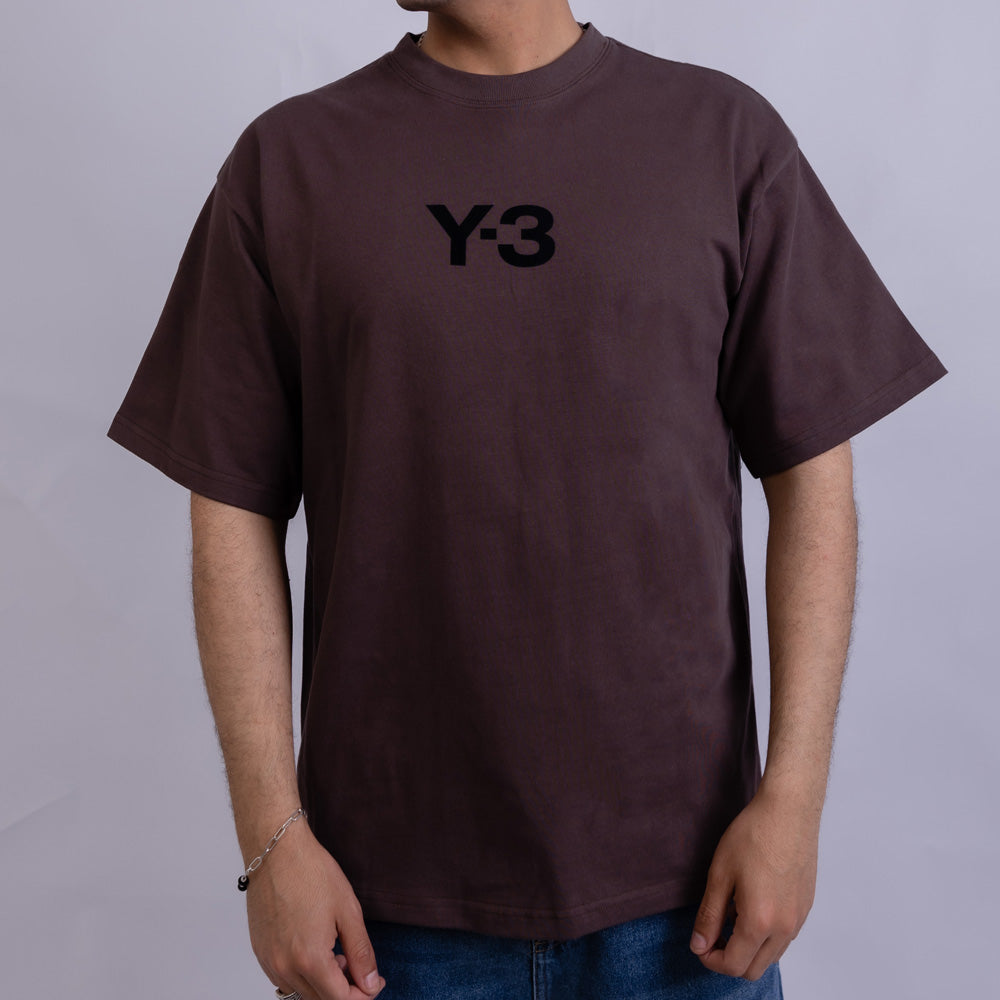 Oversized Men's Cotton Front & Back Graphic Print Mock Neck T-Shirt