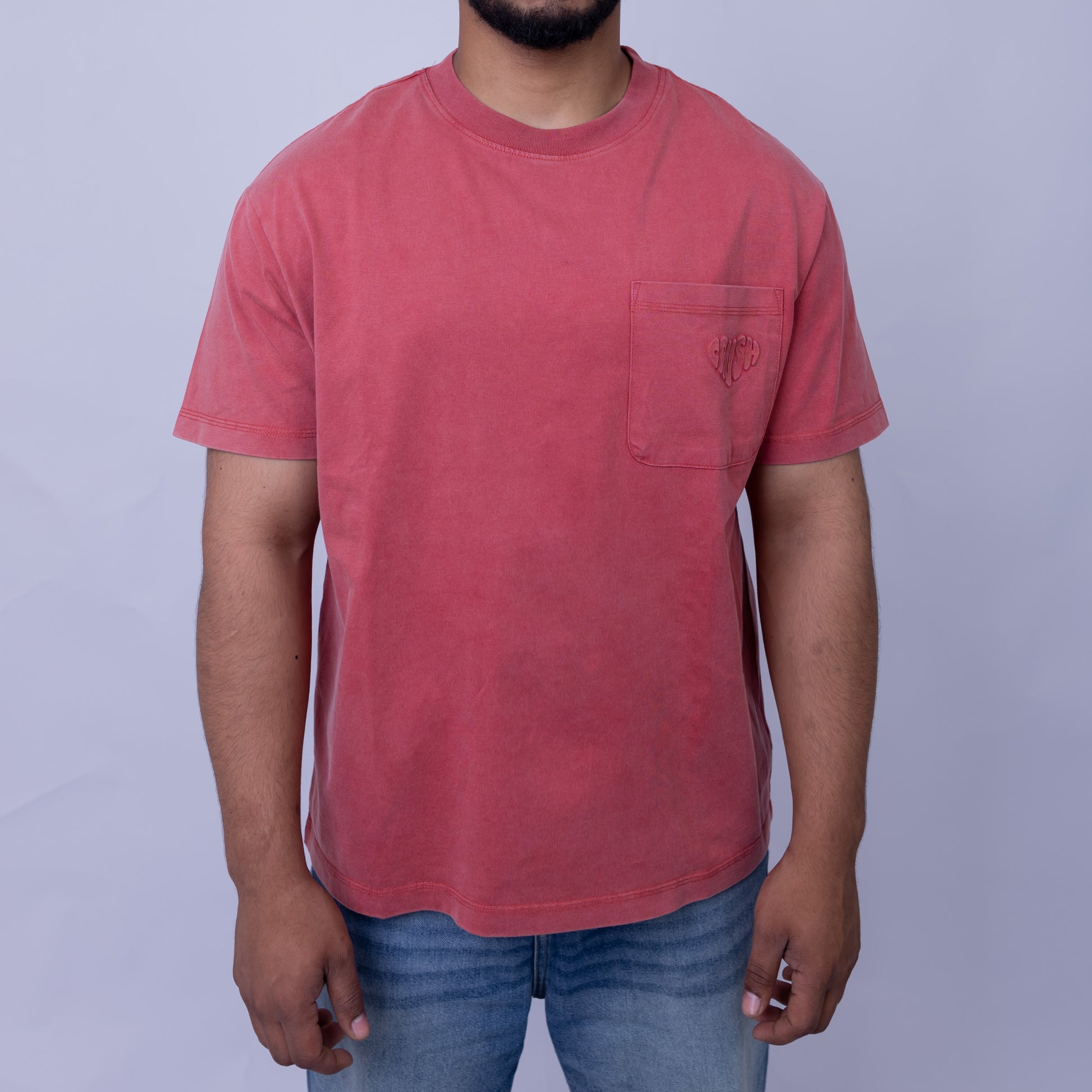 Giovane Relaxed Fit Men's Cotton Pocket Plain T-Shirt