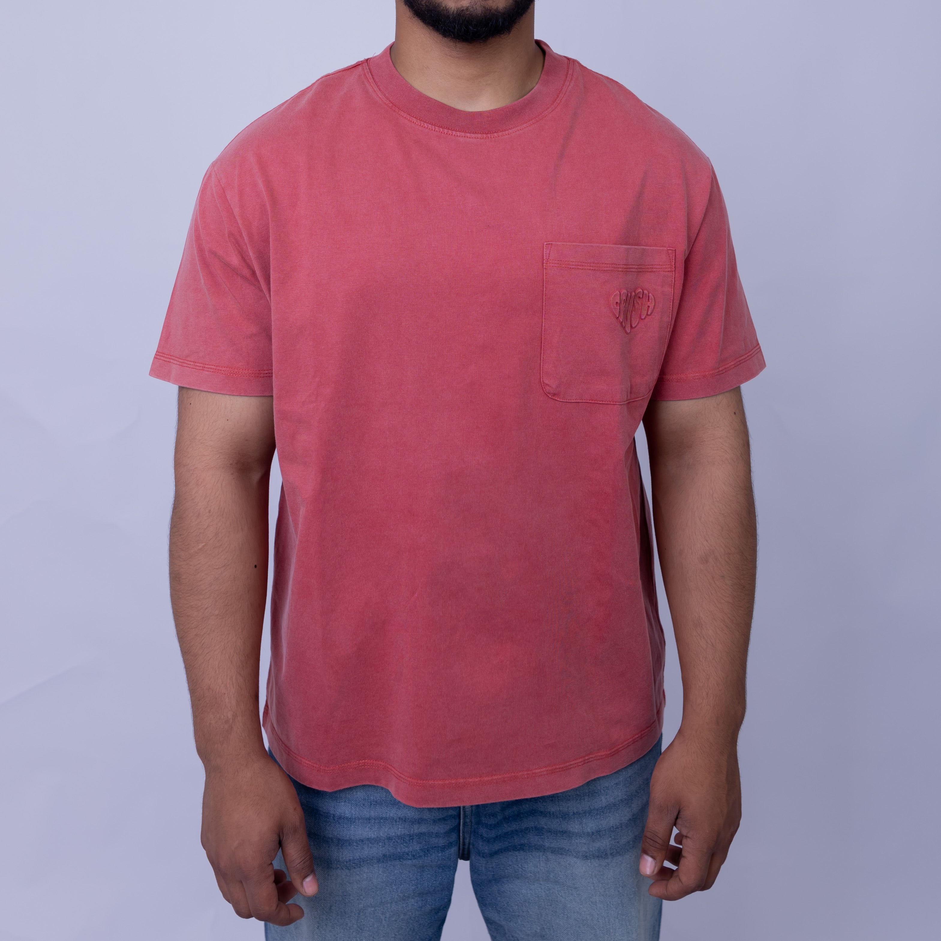 Giovane Relaxed Fit Men's Cotton Pocket Plain T-Shirt