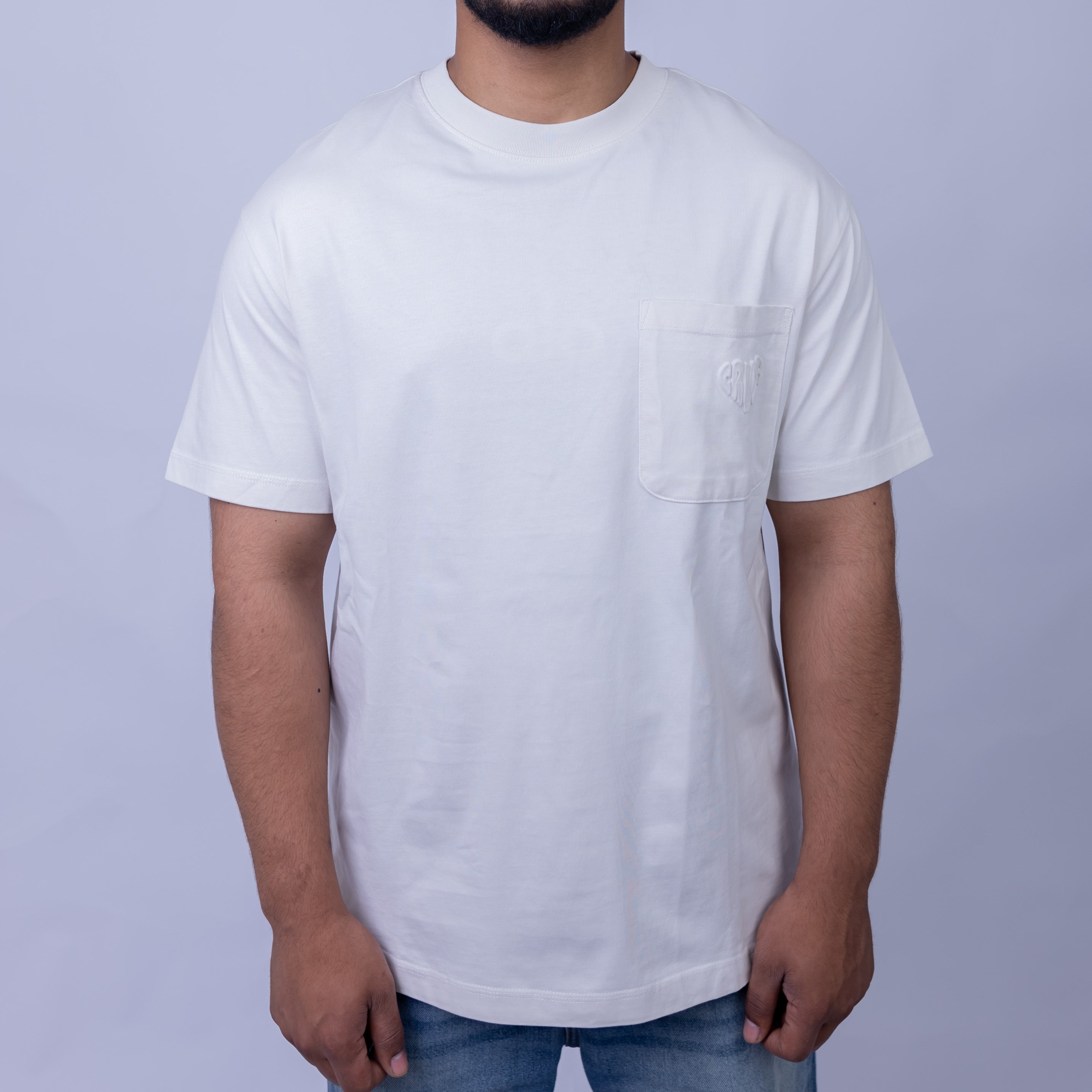Giovane Relaxed Fit Men's Cotton Pocket Plain T-Shirt