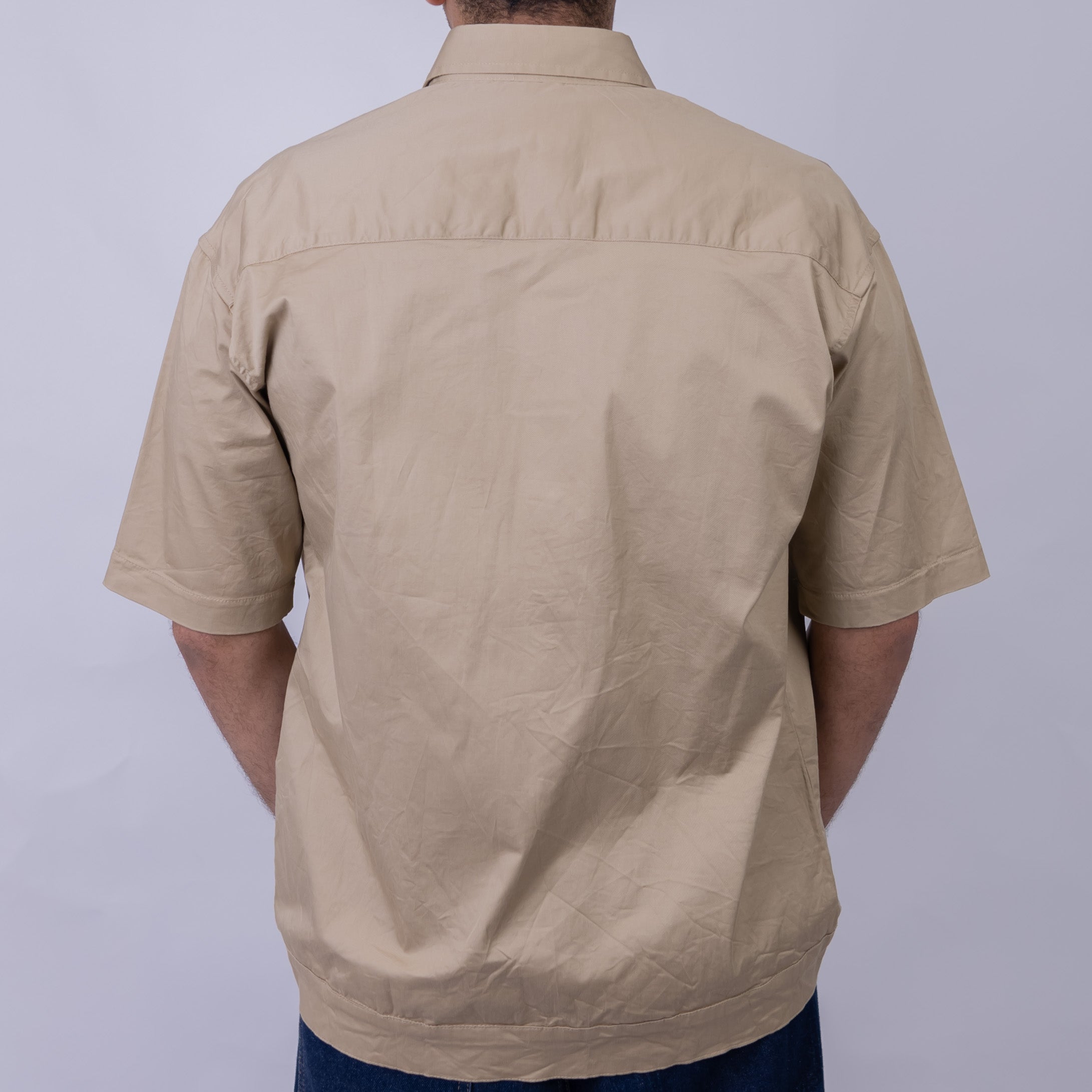Oversized Cotton Short Sleeve Shirt for Men
