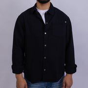 Relaxed Fit Cotton Long Sleeve Shirt for Men