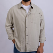 Relaxed Fit Cotton Long Sleeve Shirt for Men
