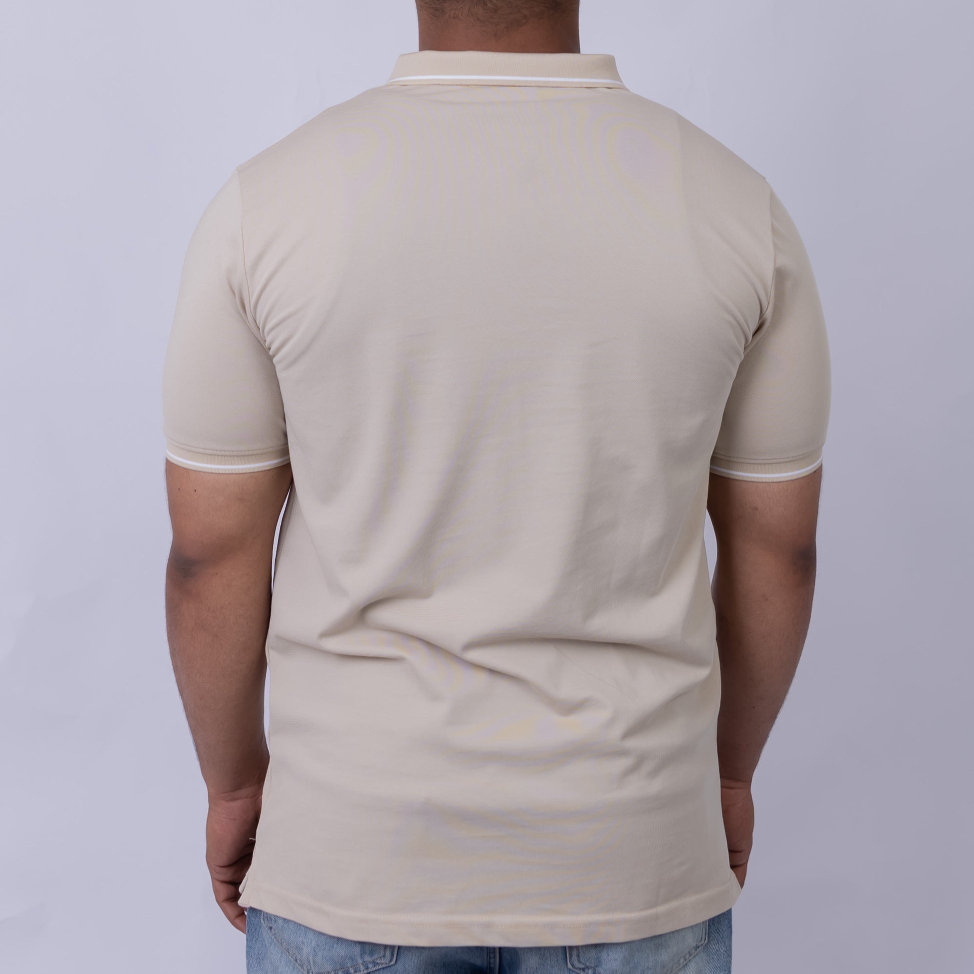 Slim Fit Men's Half-Zip Cotton Polo T-Shirt